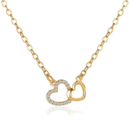 Cynthia Double Heart Necklace - emmy-rae-jewels.com