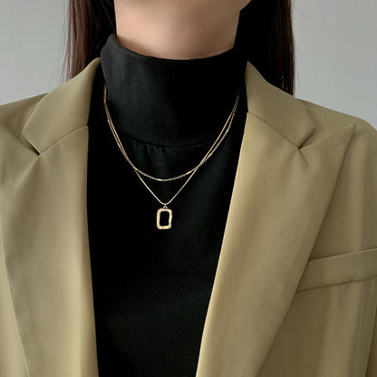 Abigail Layered Chain Pendant - emmy-rae-jewels.com