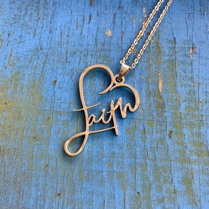Faith Heart Necklace - emmy-rae-jewels.com