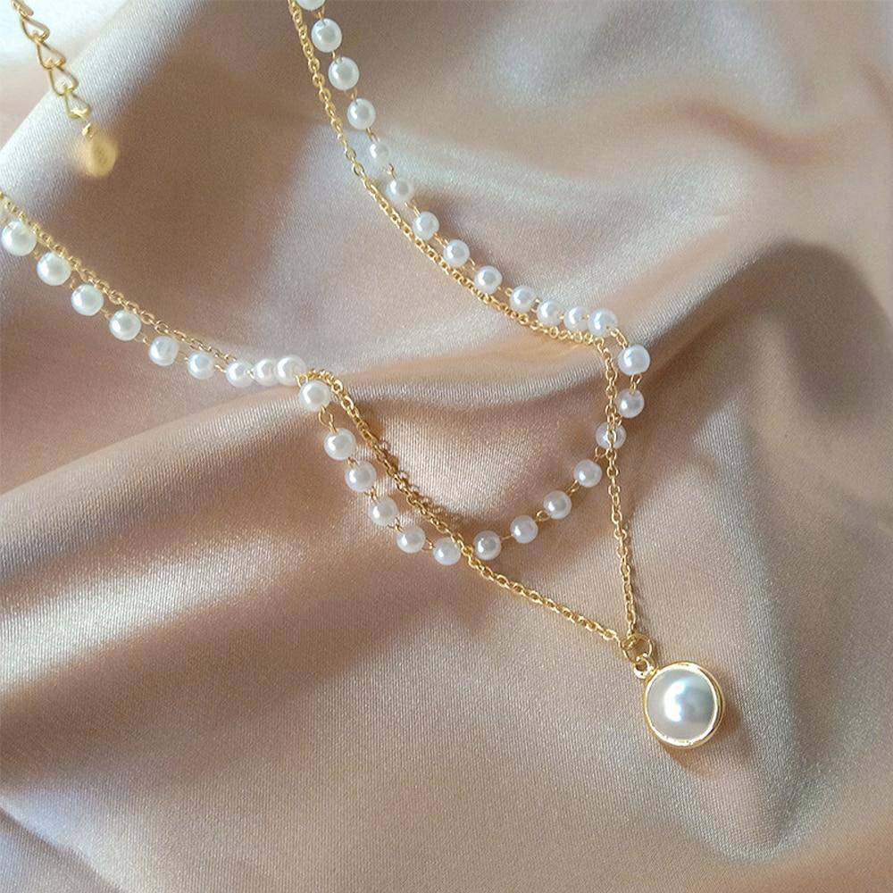 Bernadette Layered Pearl Necklace - emmy-rae-jewels.com