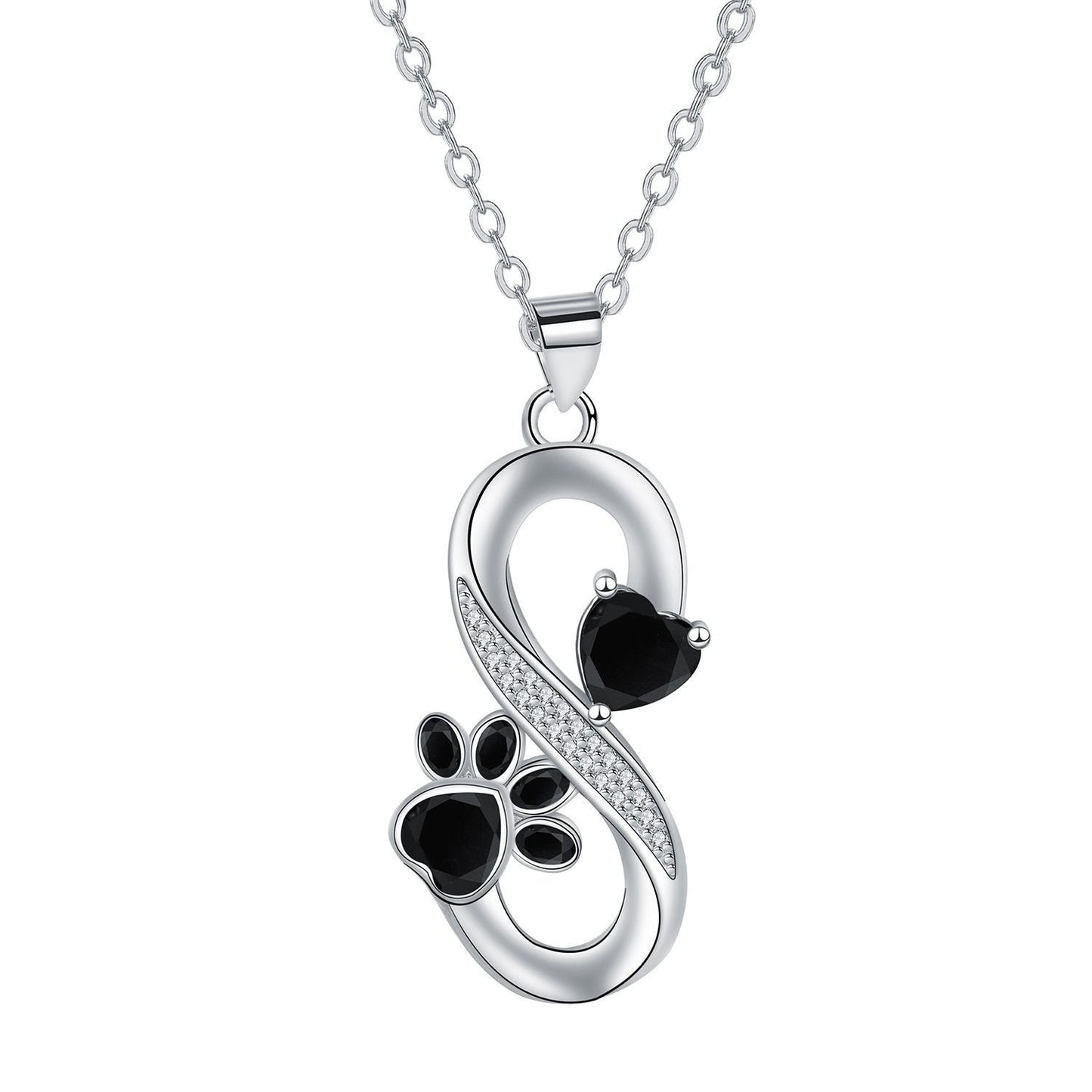 Infinite Symbol Necklace Hearts Paw Print - emmy-rae-jewels.com
