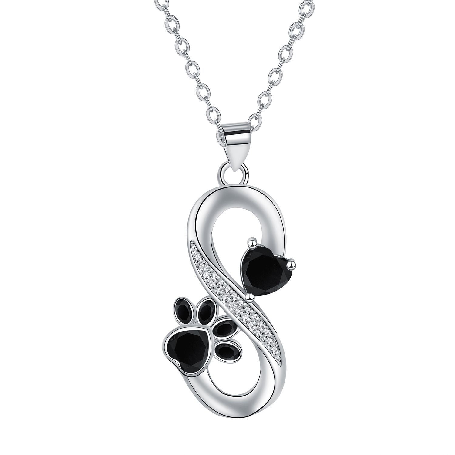 Infinite Symbol Necklace Hearts Paw Print - emmy-rae-jewels.com