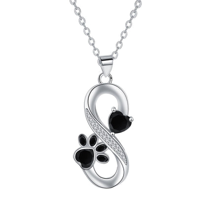 Infinite Symbol Necklace Hearts Paw Print - emmy-rae-jewels.com
