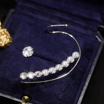 Cubic Zirconia Crescent Earrings - emmy-rae-jewels.com