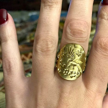 Gold Bird Nature Inspired Ring - emmy-rae-jewels.com