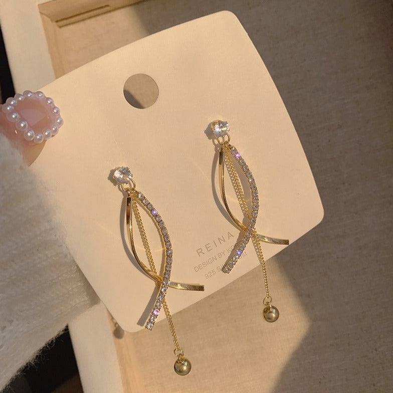 Cross Fishtail Tassel Earrings - emmy-rae-jewels.com