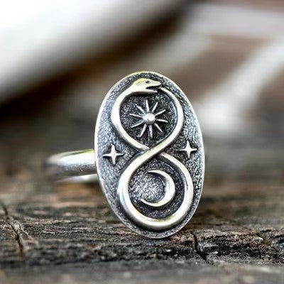 Vintage Silver Ouroboros Ring
