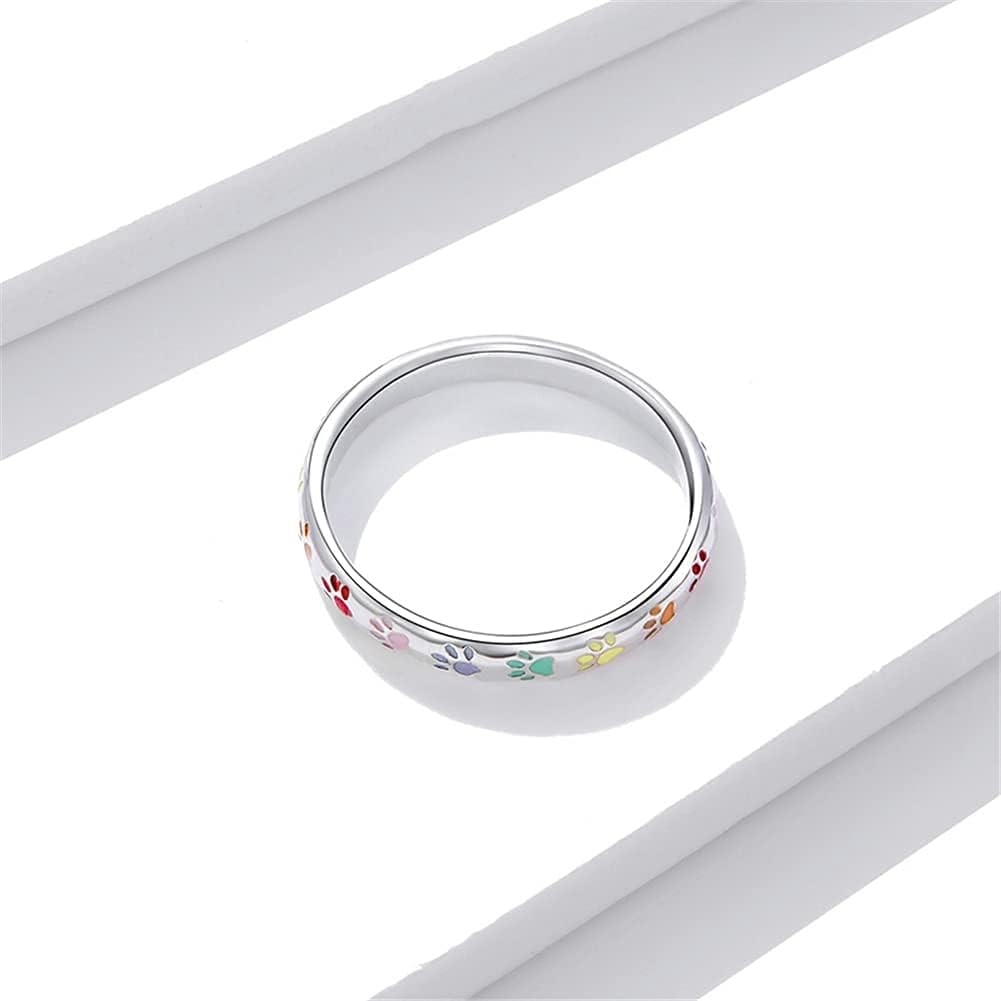 Sterling Silver Ring with Paw Design - emmy-rae-jewels.com