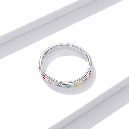 Sterling Silver Ring with Paw Design - emmy-rae-jewels.com