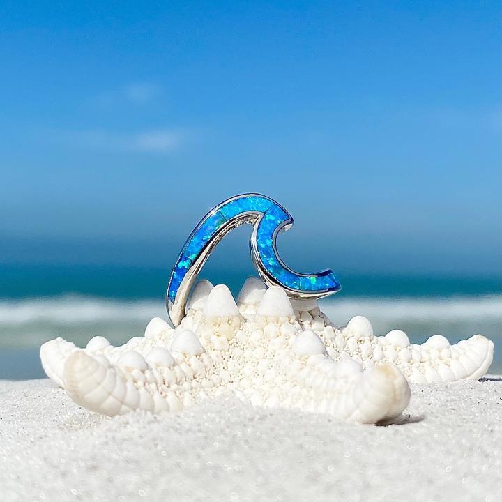 Sea Wave Ring in Opal and Silver - emmy-rae-jewels.com