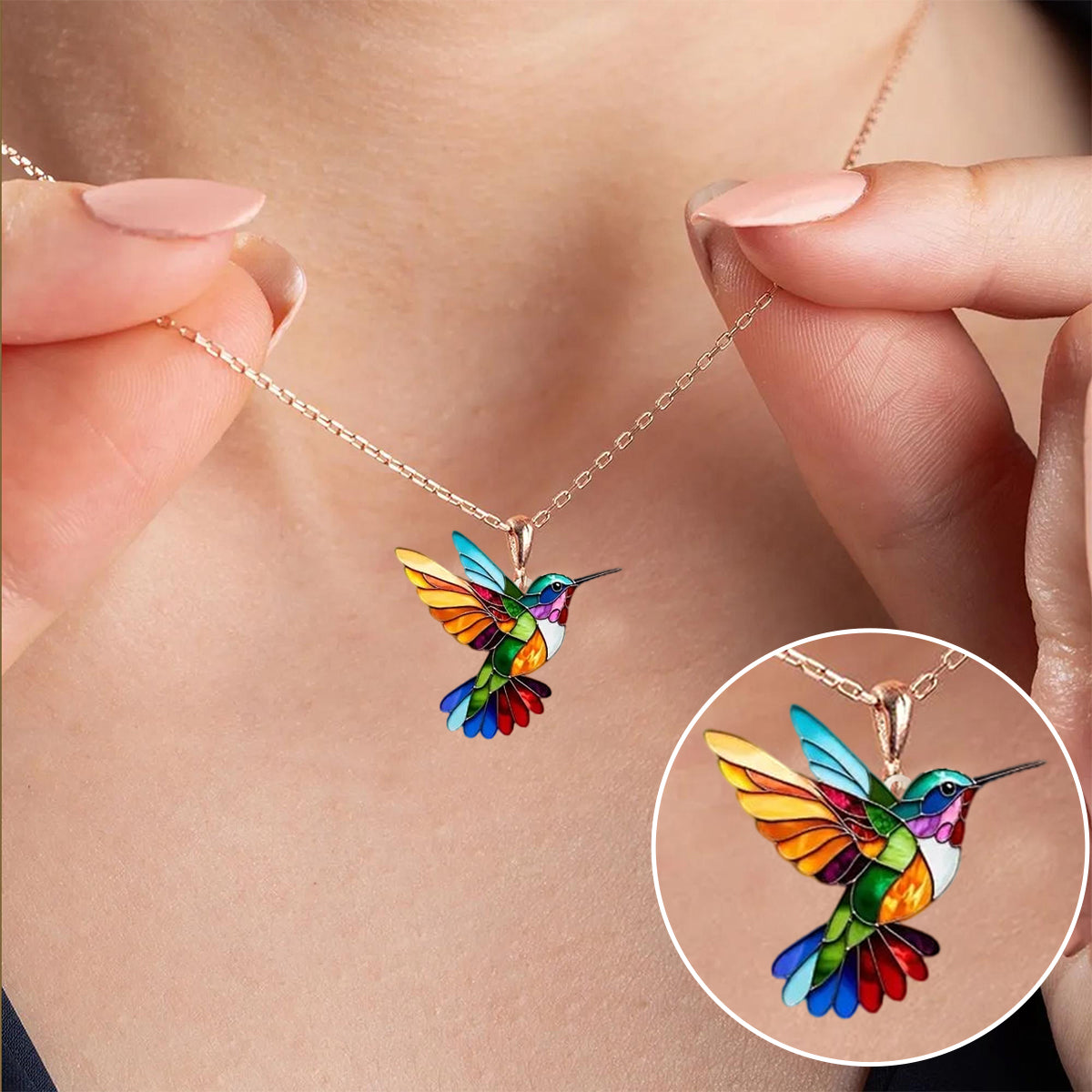 Beautiful Hummingbird Necklace with Bonus Earrings – Limited Time Offer - emmy-rae-jewels.com