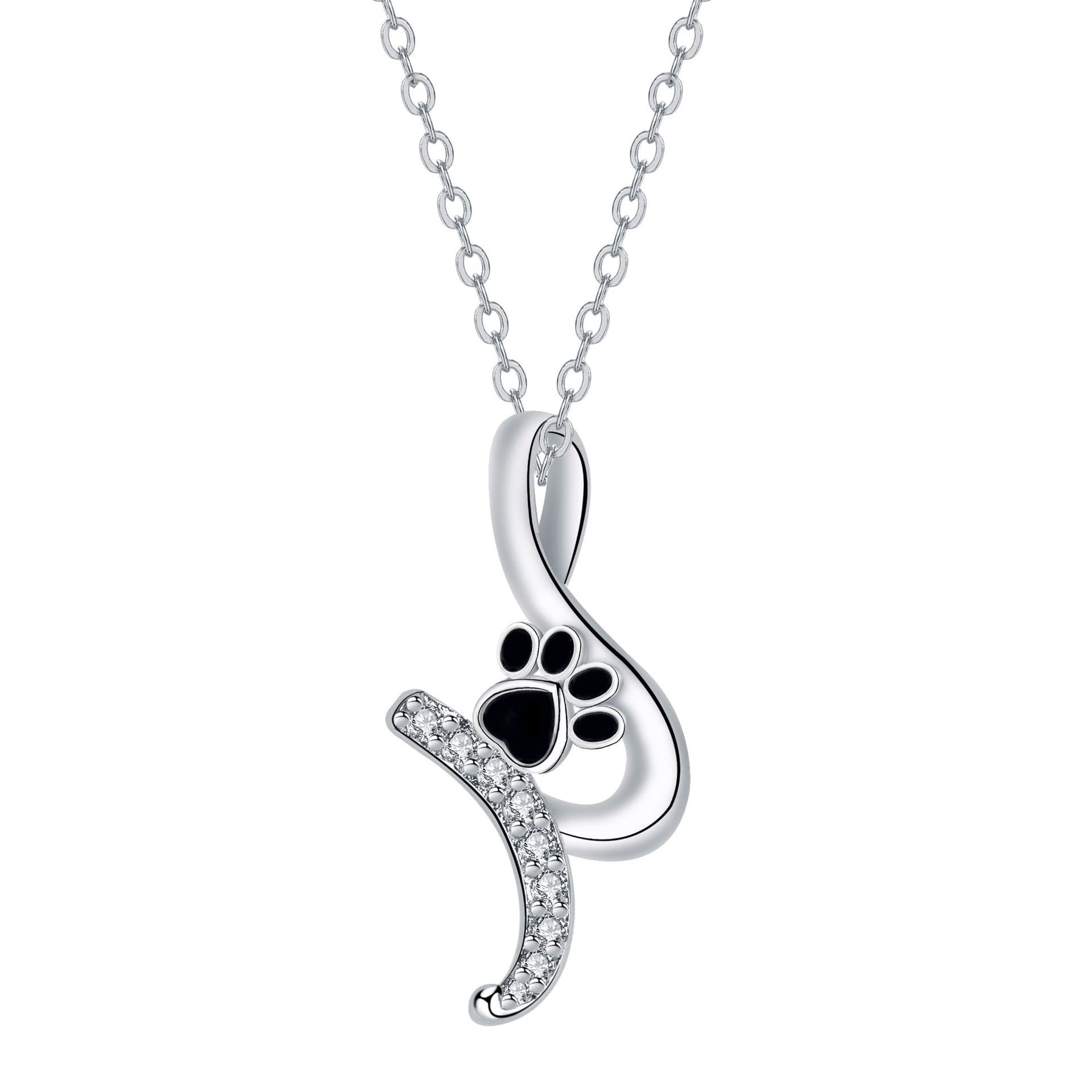 Cute Paw Print Pendant Necklace - emmy-rae-jewels.com