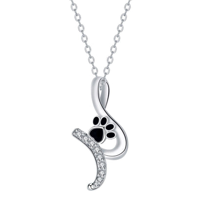 Cute Paw Print Pendant Necklace - emmy-rae-jewels.com