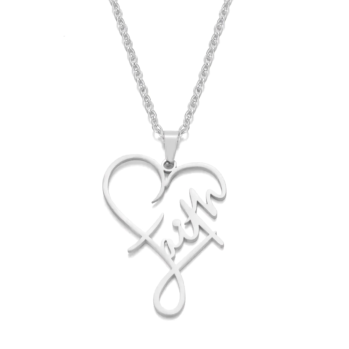 Faith Heart Necklace - emmy-rae-jewels.com