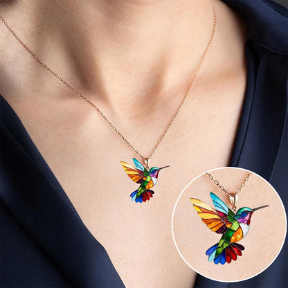 Beautiful Hummingbird Necklace with Bonus Earrings – Limited Time Offer - emmy-rae-jewels.com