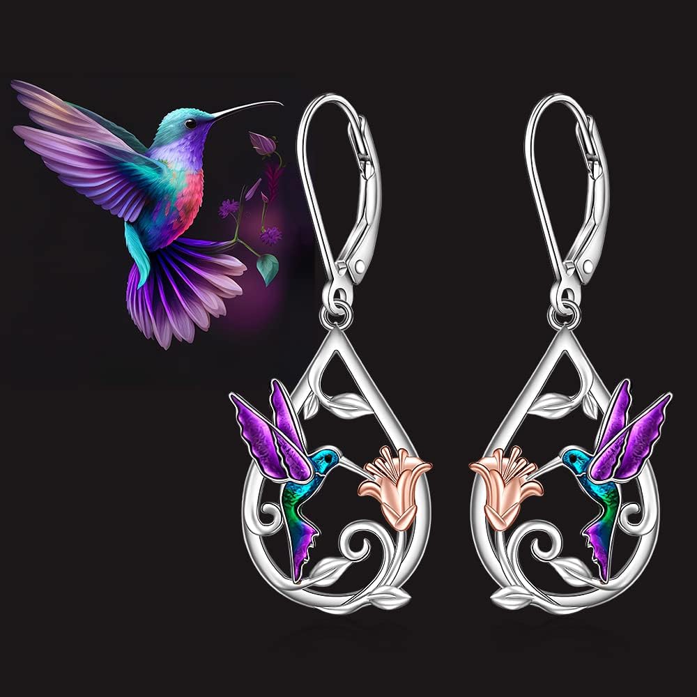 Beautiful Hummingbird Necklace for Women with Bonus Earrings - emmy-rae-jewels.com