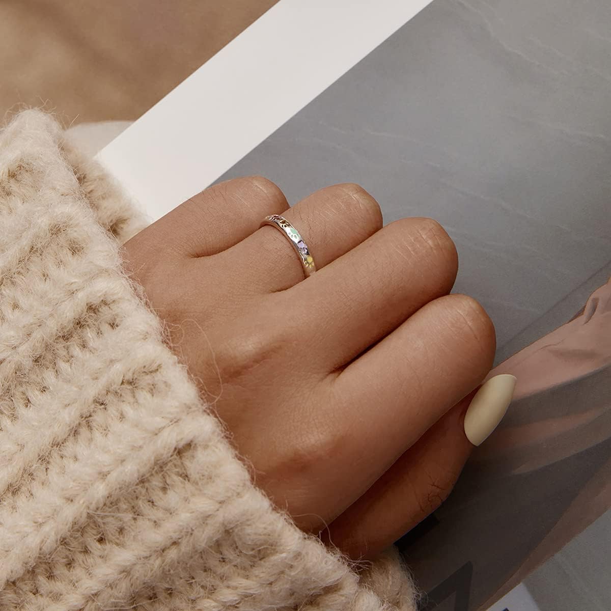 Sterling Silver Ring with Paw Design - emmy-rae-jewels.com