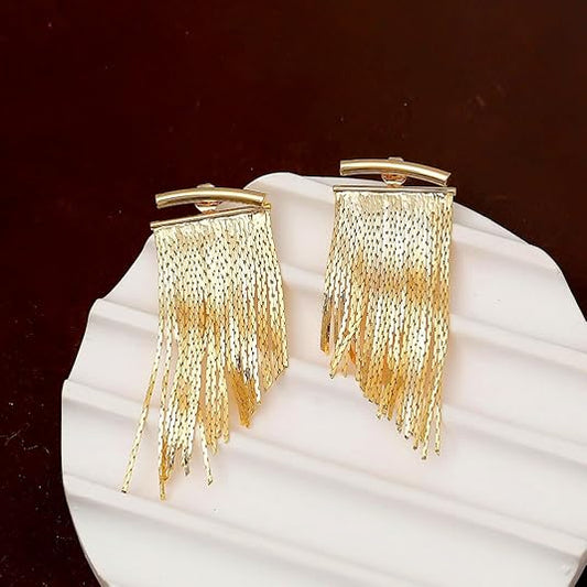 Vintage Golden Curtain Earrings