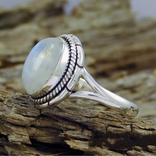 Sterling Silver Aqua Chalcedony Ring