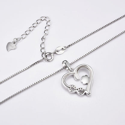 Paw and Heart Necklace with Infinity Charm - emmy-rae-jewels.com
