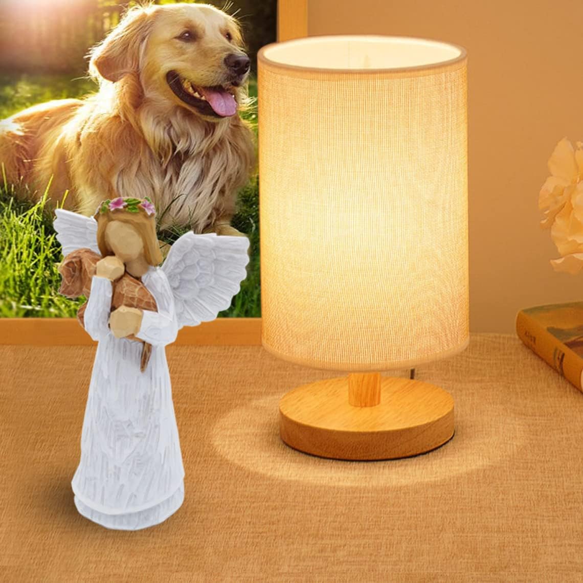 Dog Memorial Gift Set with Angel of Friendship Figurine & Rainbow Bridge Chakra Bracelet - emmy-rae-jewels.com
