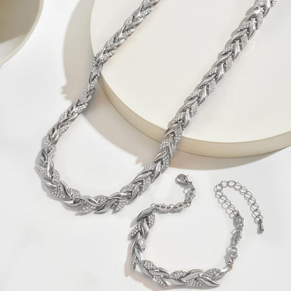 Elegant Glass Rhinestone Fish Tail Set