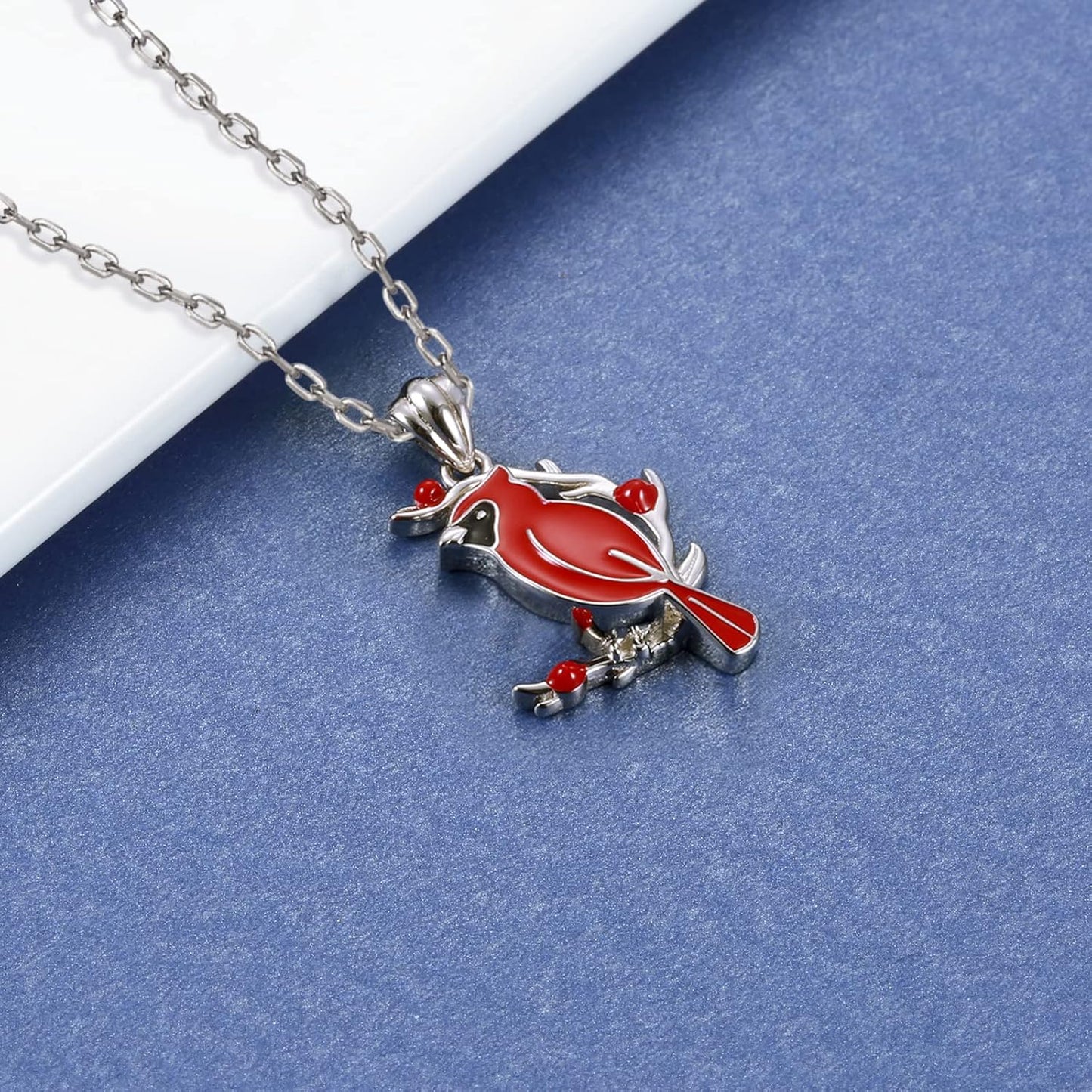 Red Cardinal Memorial Necklace - emmy-rae-jewels.com