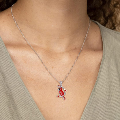 Red Cardinal Memorial Necklace - emmy-rae-jewels.com