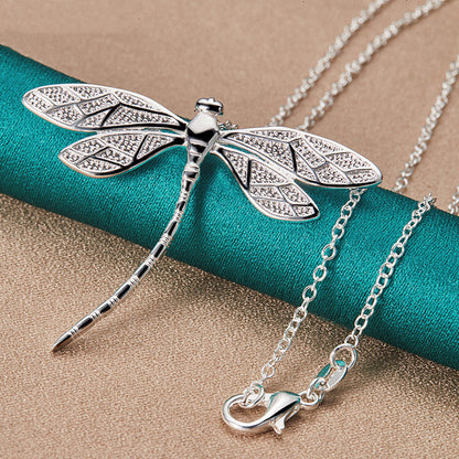 Sterling Silver Dragonfly Necklace – Symbol of Grace & Transformation - emmy-rae-jewels.com