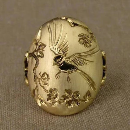 Gold Bird Nature Inspired Ring - emmy-rae-jewels.com