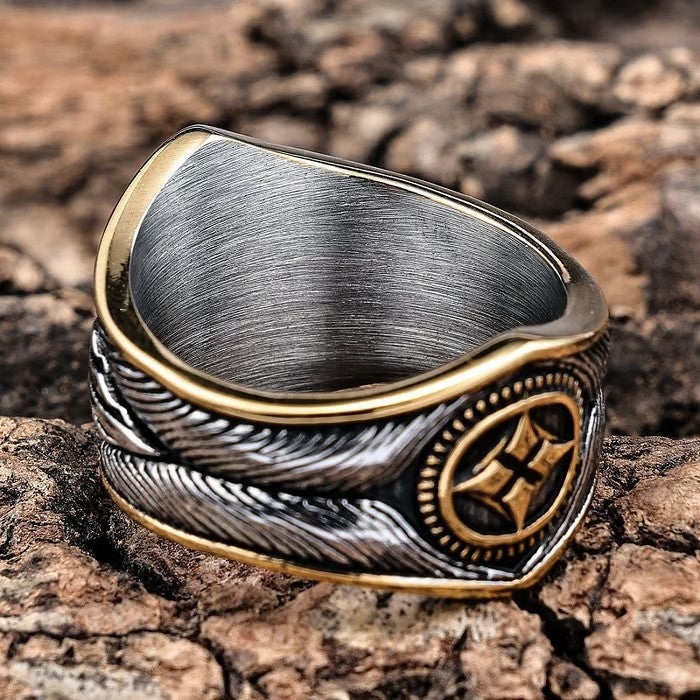 European and American retro turquoise personalized Indian style ring - emmy-rae-jewels.com