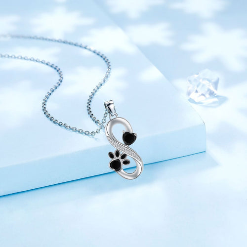 Infinite Symbol Necklace Hearts Paw Print - emmy-rae-jewels.com