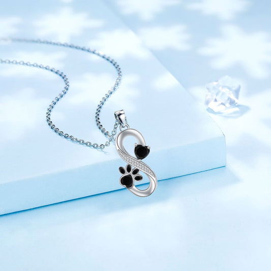Infinite Symbol Necklace Hearts Paw Print - emmy-rae-jewels.com
