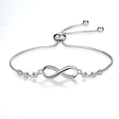 Adjustable Infinity Bracelet in Silver - emmy-rae-jewels.com