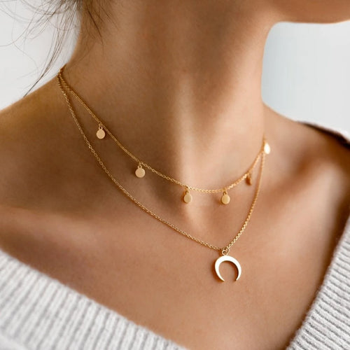 Moon Necklace in Gold - emmy-rae-jewels.com