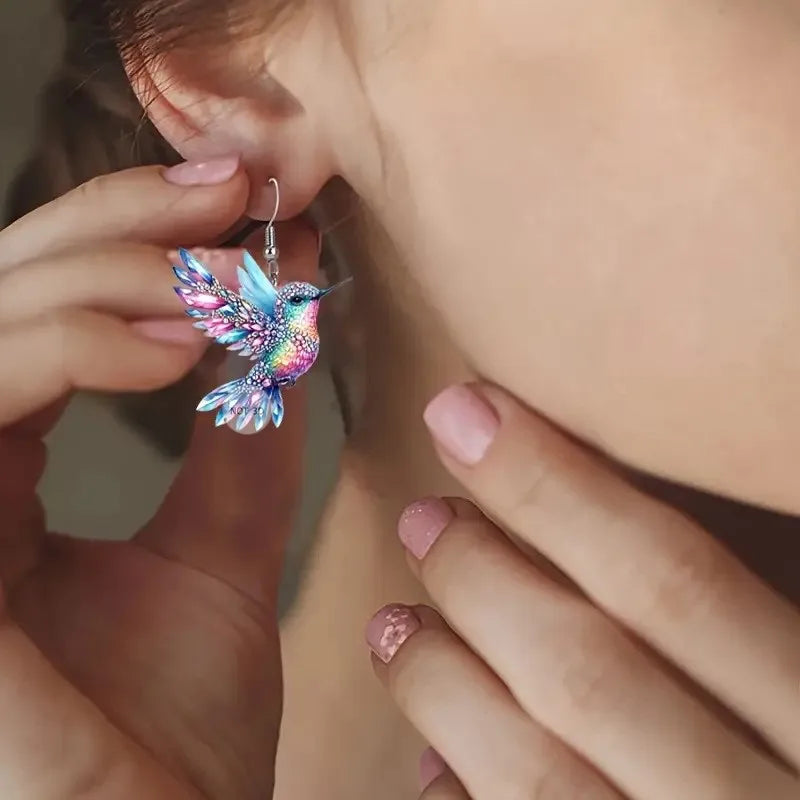 Hummingbird Dangle Earrings - emmy-rae-jewels.com