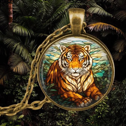 Forest Spirit Animal Glass Pendant Necklace - emmy-rae-jewels.com
