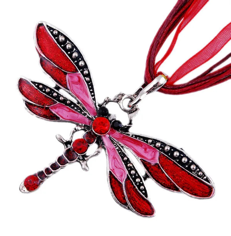 Crystal Dragonfly Pendant Necklace - emmy-rae-jewels.com