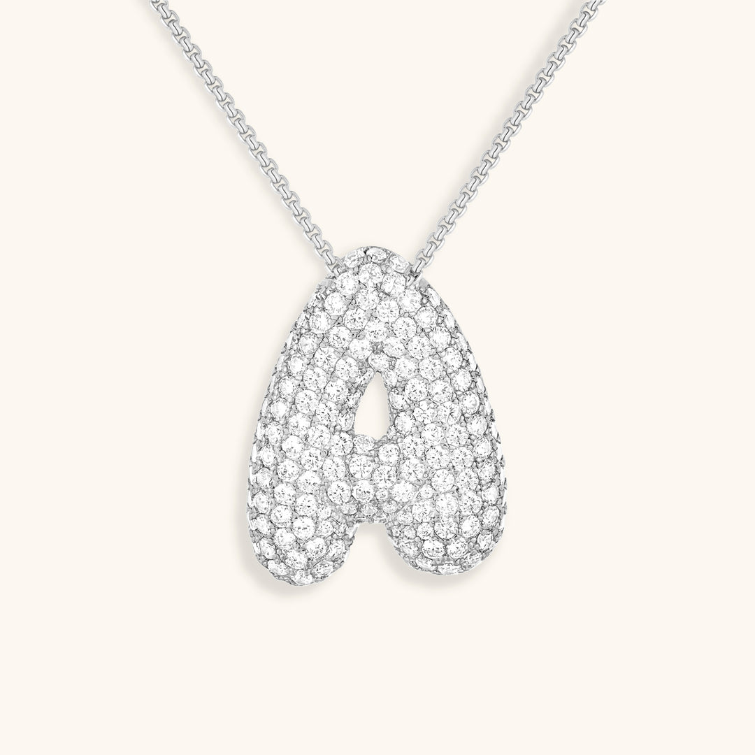 Hailey Bubble Initial Necklace - emmy-rae-jewels.com