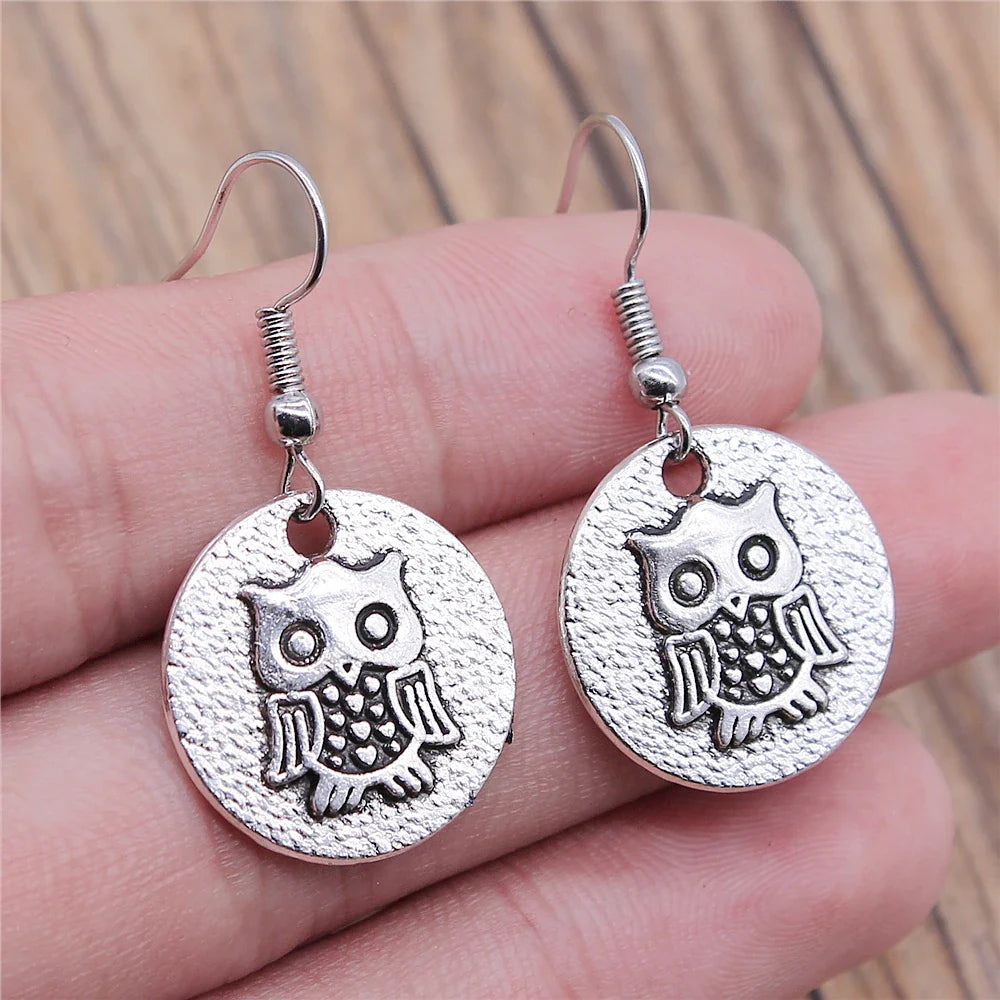 Vintage Owl Bohemian Dangle Earrings - emmy-rae-jewels.com
