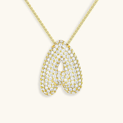 Hailey Bubble Initial Necklace - emmy-rae-jewels.com