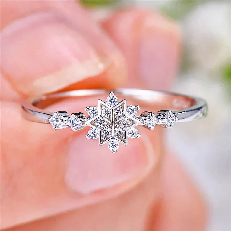 Snowflake Ring in Sterling Silver 925 - emmy-rae-jewels.com