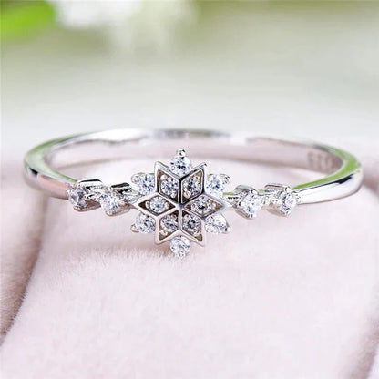 Snowflake Ring in Sterling Silver 925 - emmy-rae-jewels.com