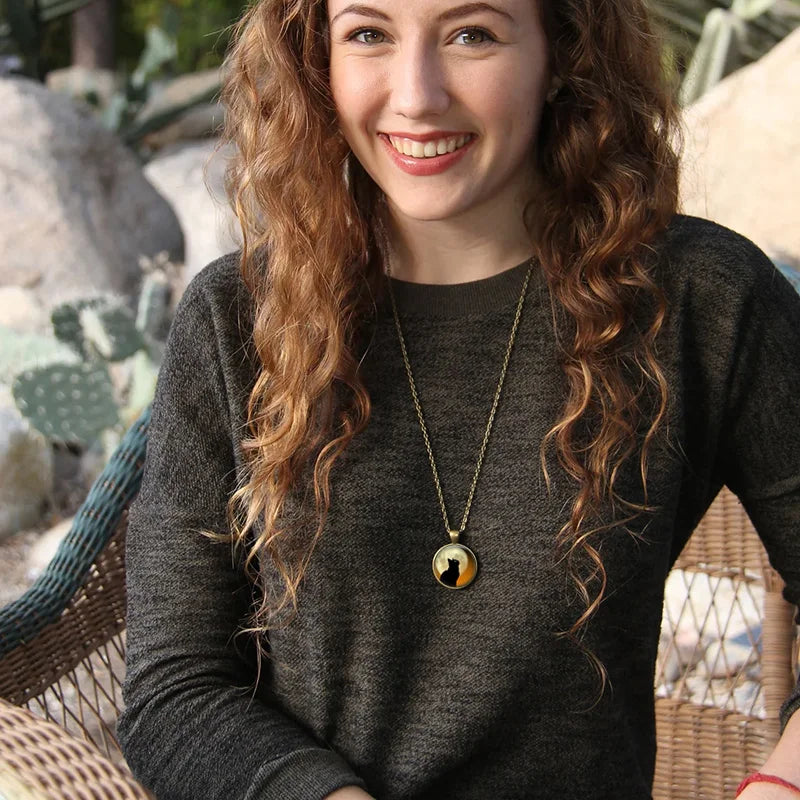 Forest Spirit Animal Glass Pendant Necklace - emmy-rae-jewels.com