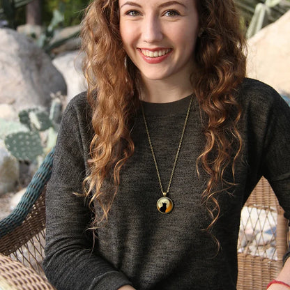 Forest Spirit Animal Glass Pendant Necklace - emmy-rae-jewels.com