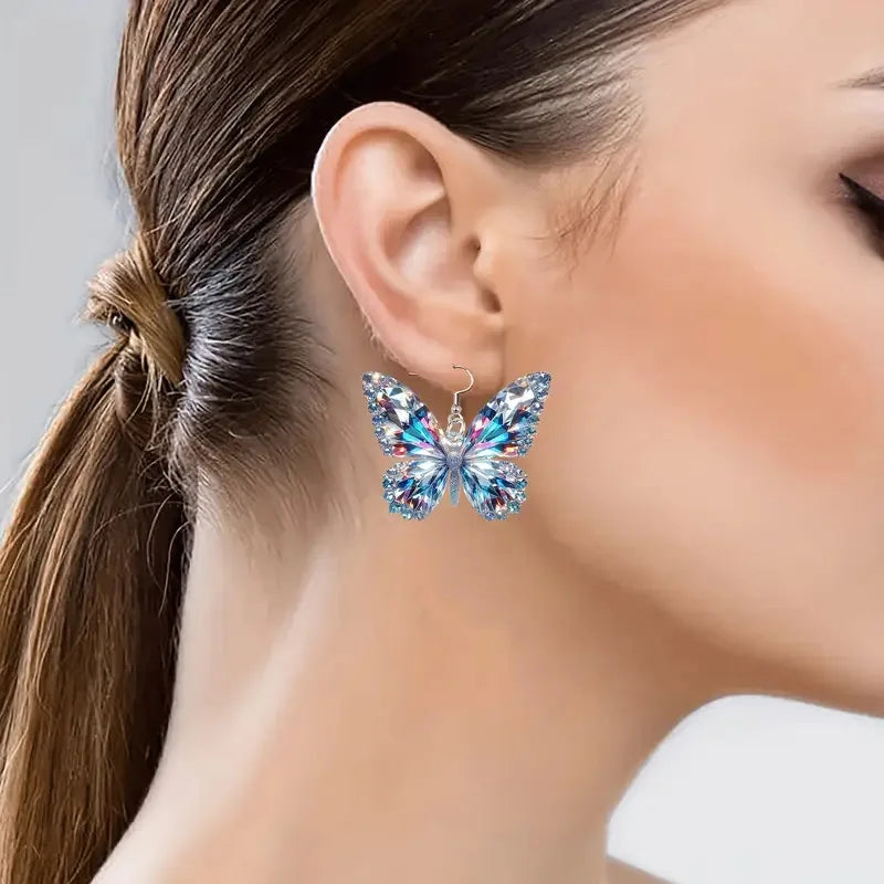 Sparkling Butterfly Statement Earrings - emmy-rae-jewels.com