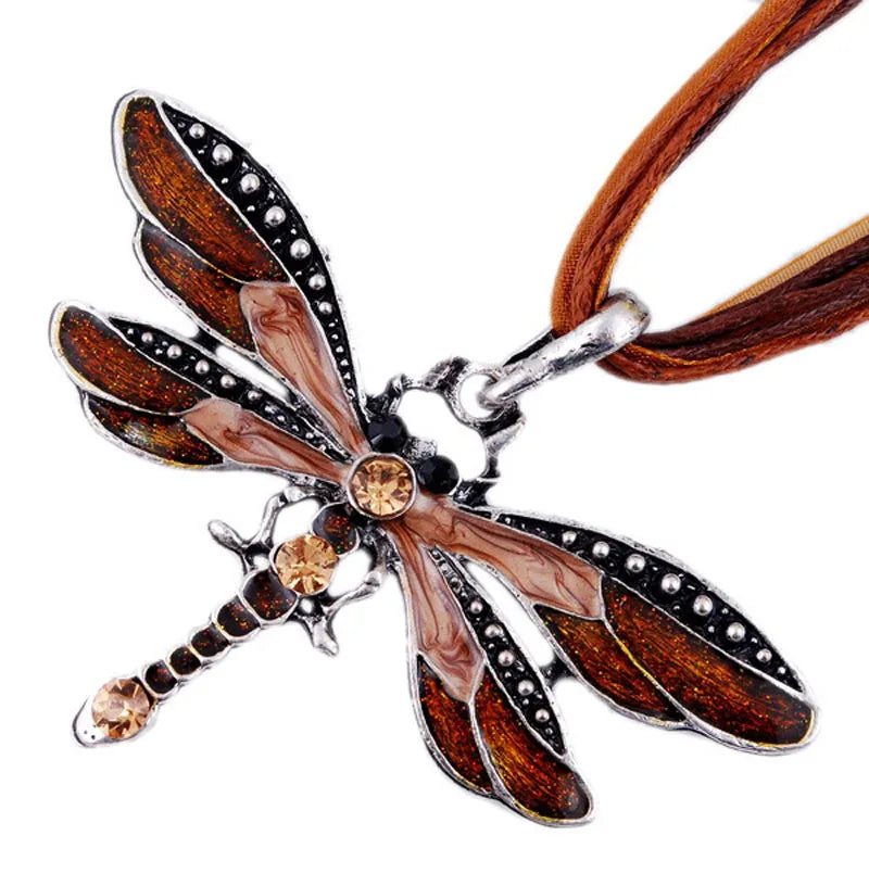 Crystal Dragonfly Pendant Necklace - emmy-rae-jewels.com