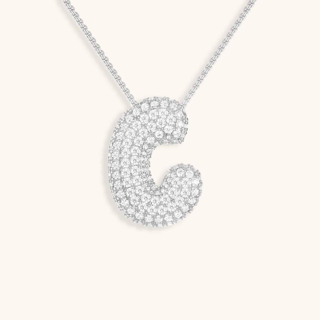 Hailey Bubble Initial Necklace - emmy-rae-jewels.com