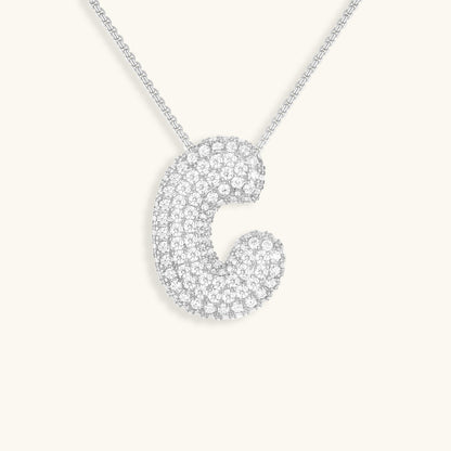 Hailey Bubble Initial Necklace - emmy-rae-jewels.com