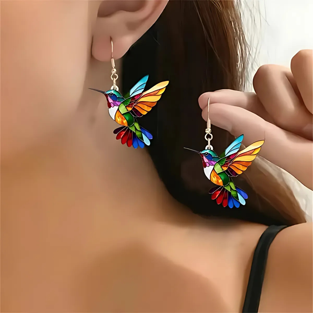 Beautiful Hummingbird Necklace with Bonus Earrings – Limited Time Offer - emmy-rae-jewels.com